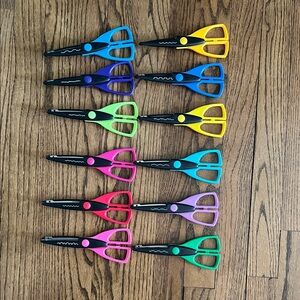 Set of 12 Colorful Craft Scissors